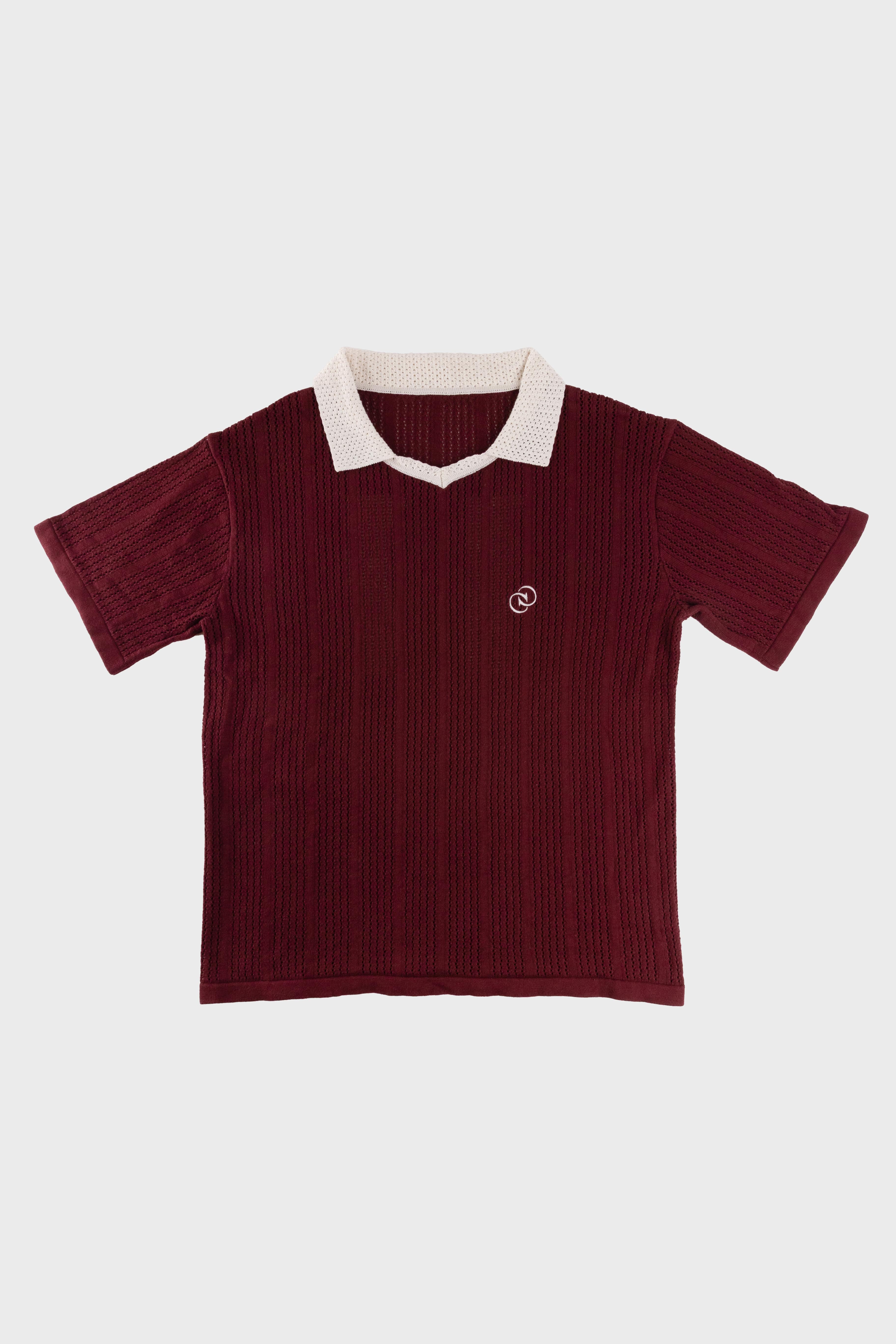Calmé Club BORDEAUX KNITTED JERSEY Tee 664 Red