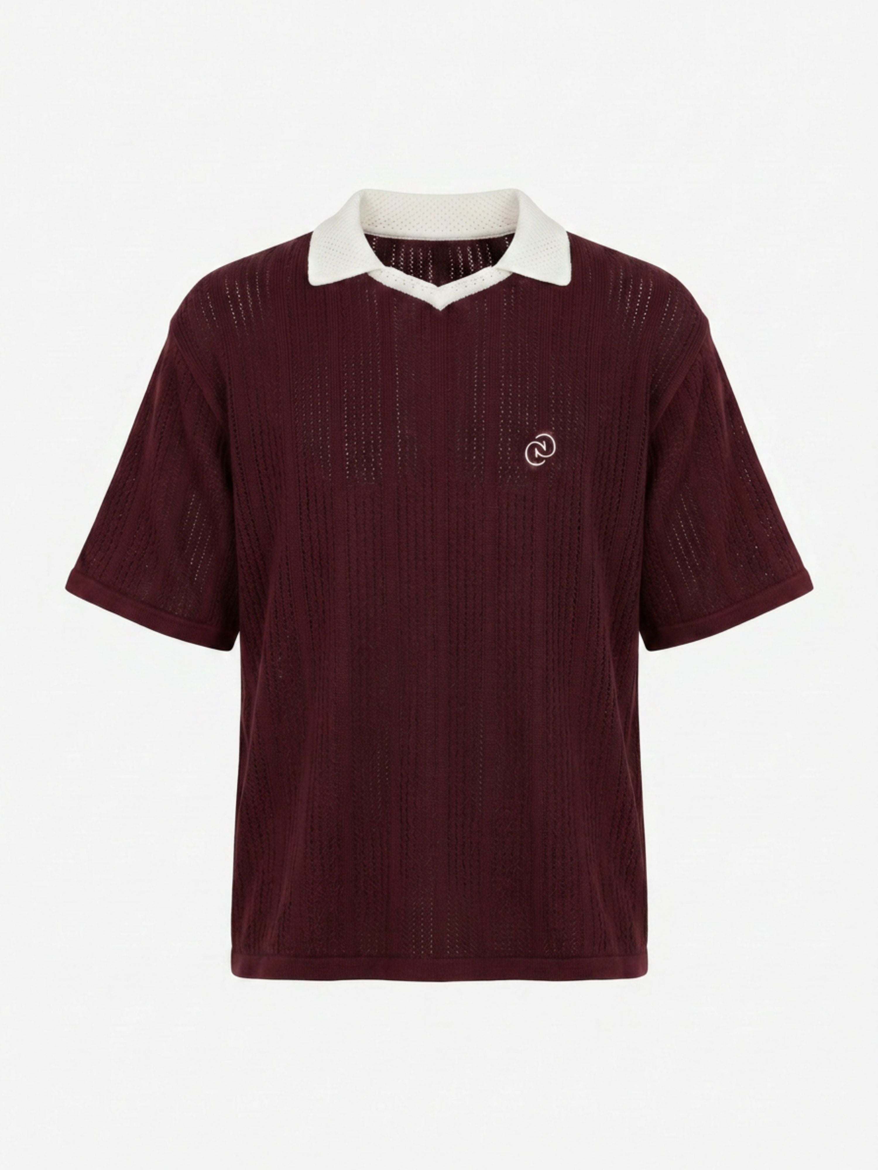 Calmé Club BORDEAUX KNITTED JERSEY Tee 664 Red