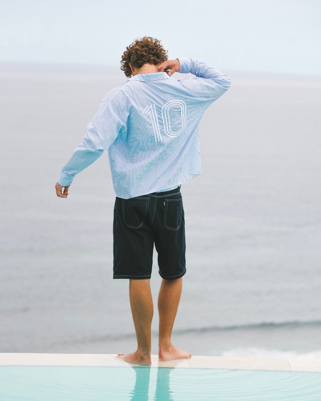 Calmé Club STRIPED SHIRT Tee 402 Blue mix