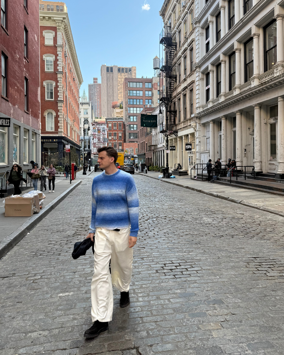 Calmé Club OMBRÉ KNIT SWEATER Pullover 402 Light Blue Mix