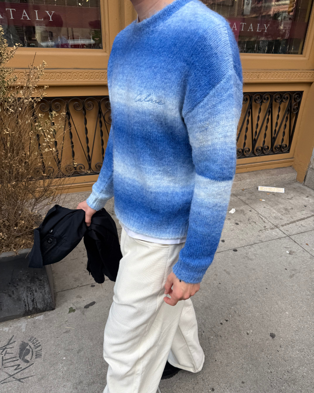 Calmé Club OMBRÉ KNIT SWEATER Pullover 402 Light Blue Mix