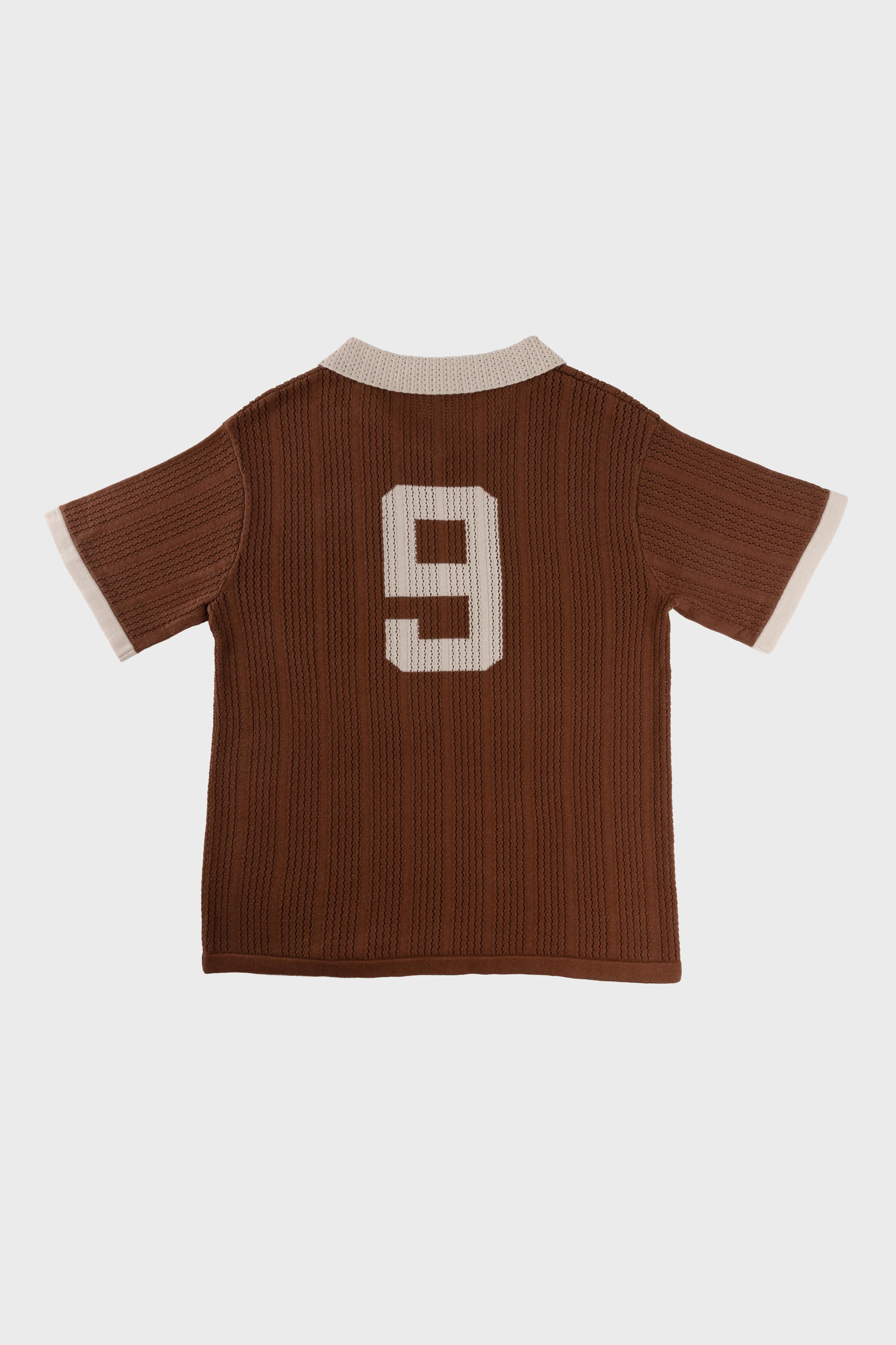 Calmé Club COFFEE - KNITTED JERSEY Tee 288 coffee