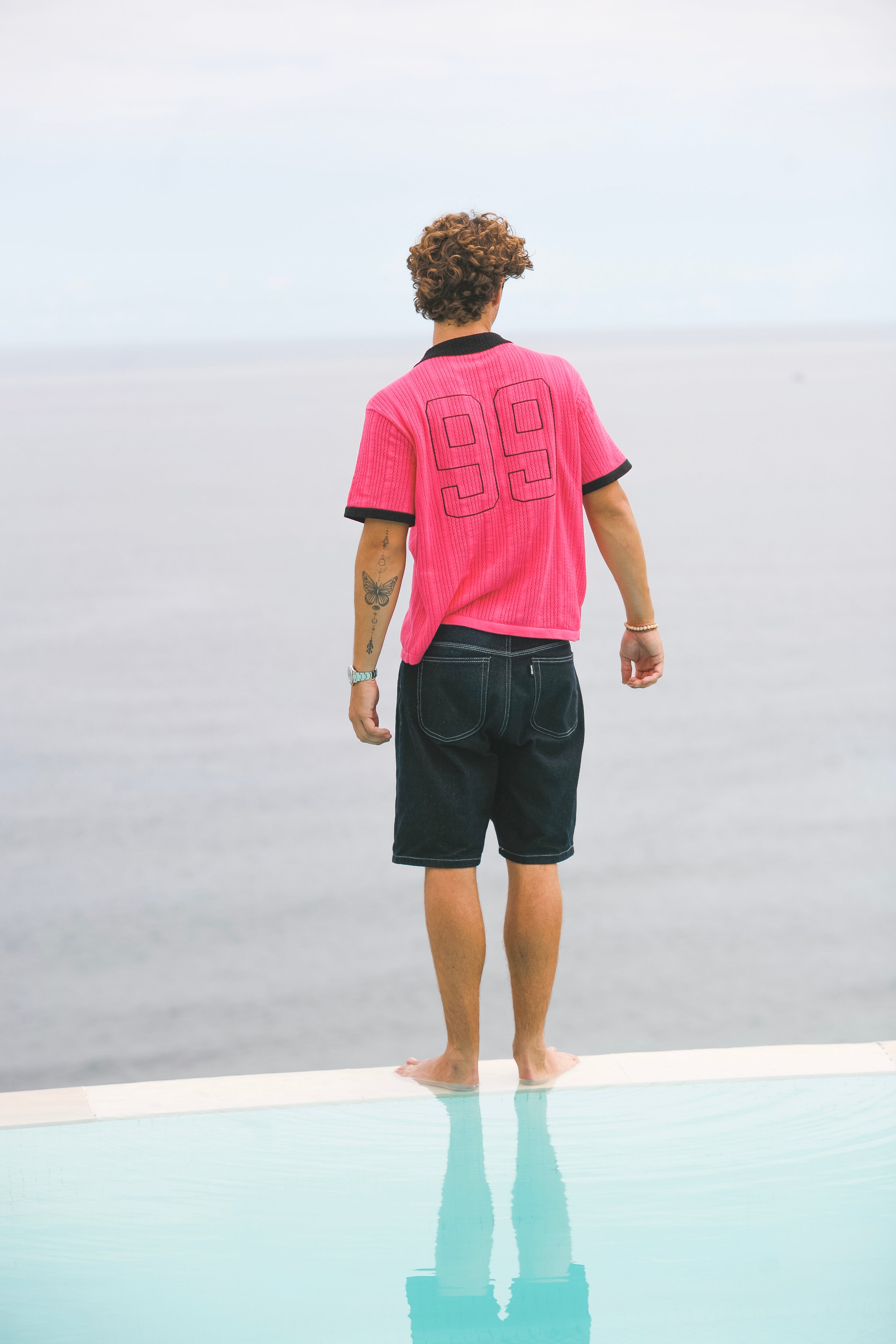 Calmé Club HOT PINK KNITTED JERSEY Tee 637