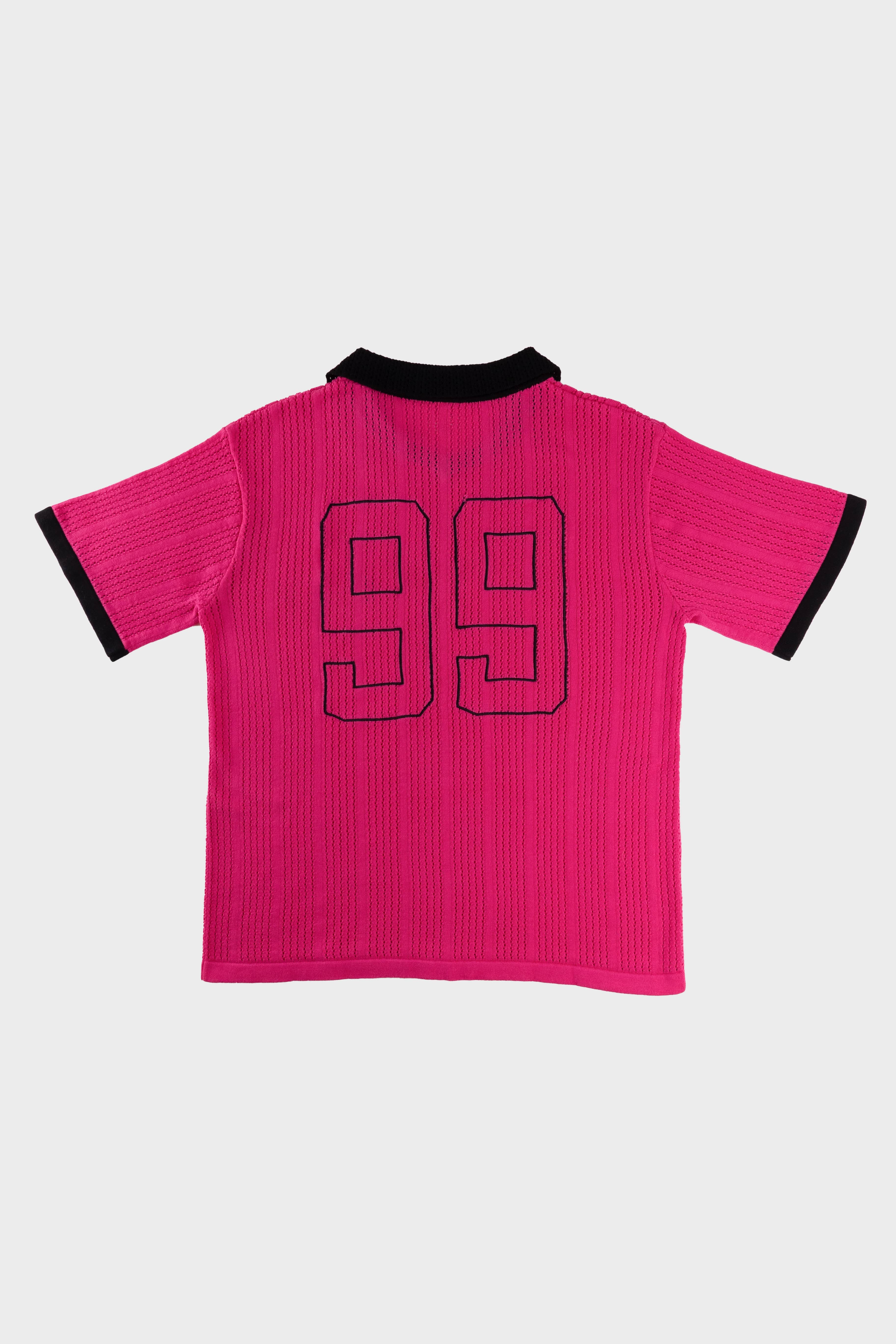 Calmé Club HOT PINK KNITTED JERSEY Tee 637