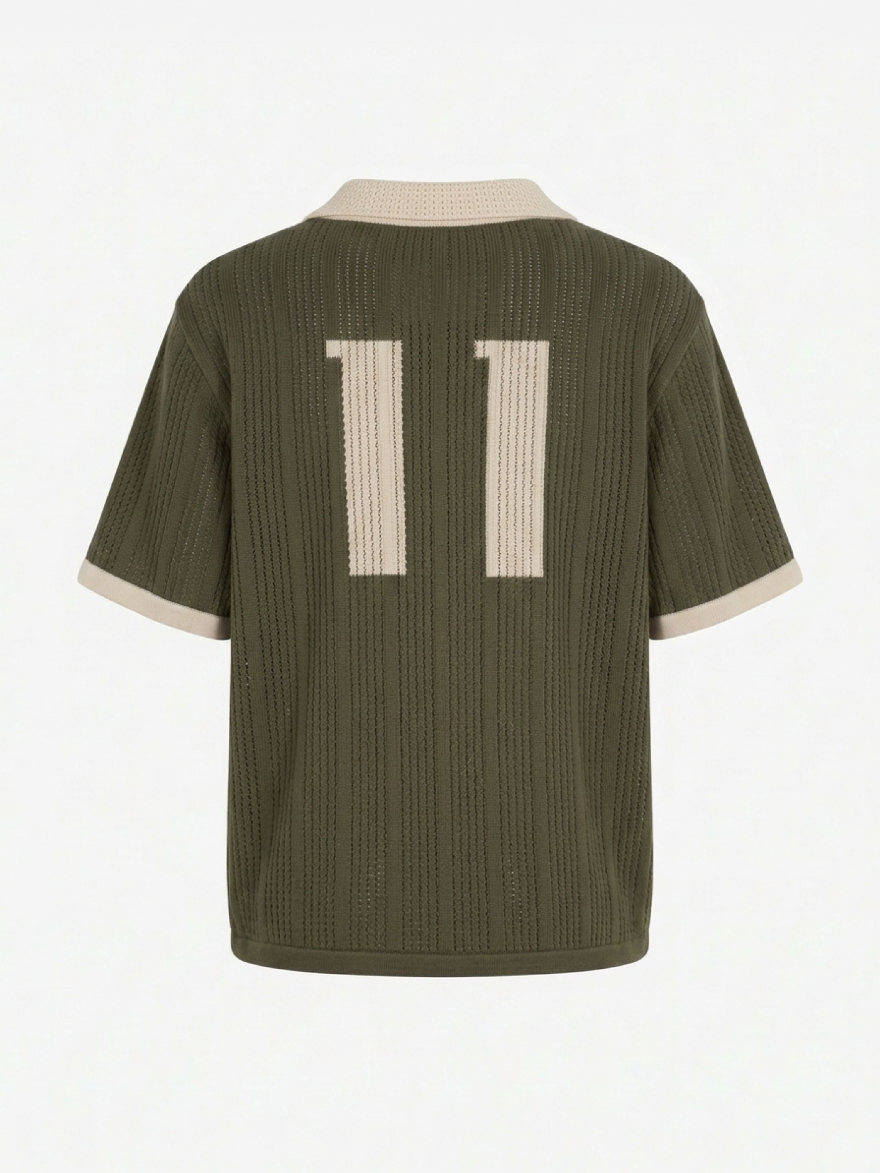 Calmé Club OLIVE KNITTED JERSEY Tee 316 Olive