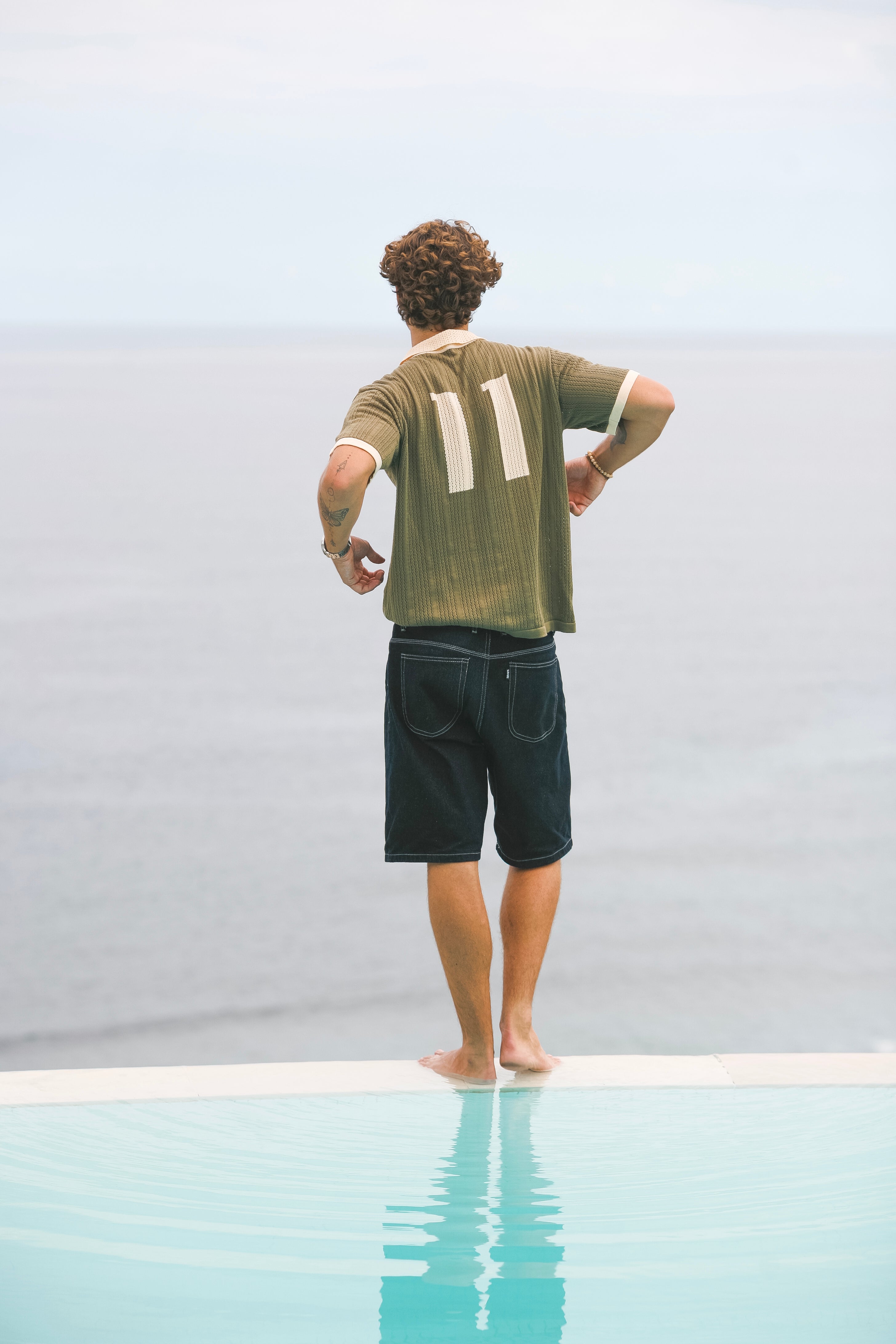 Calmé Club Olive KNITTED JERSEY Tee 316 Olive