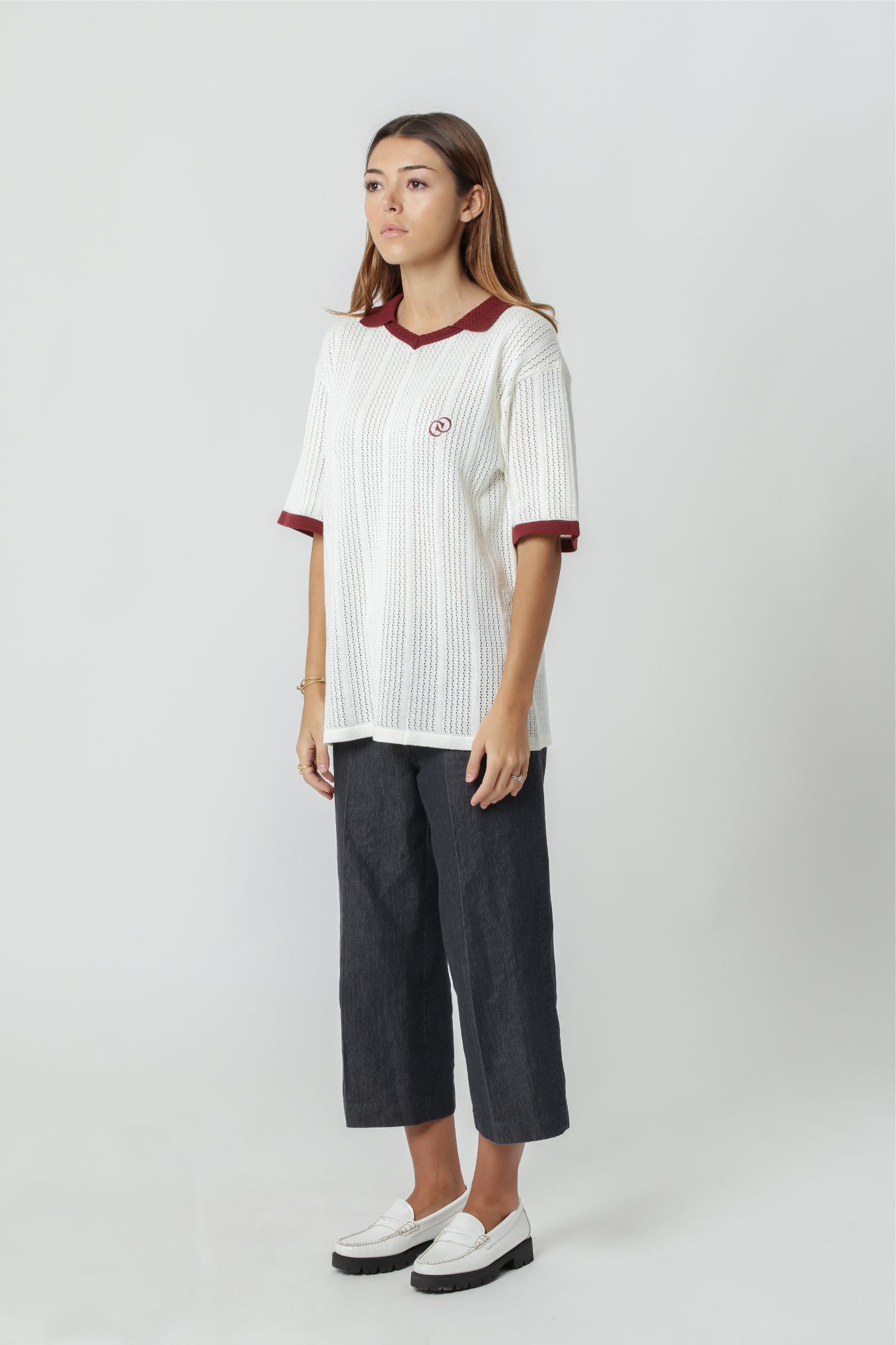 Calmé Club DENMARK KNITTED JERSEY Tee 100 White