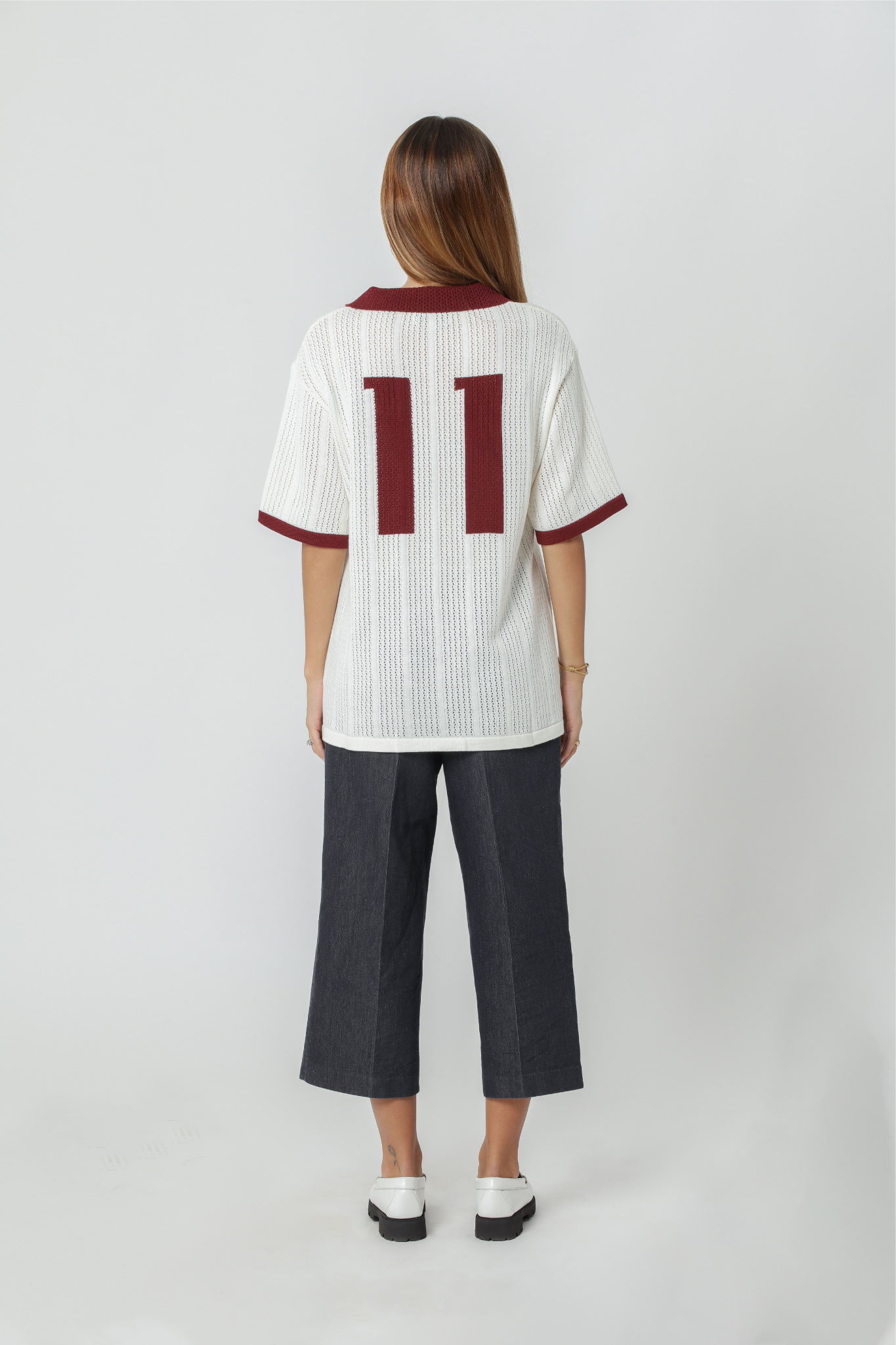 Calmé Club DENMARK KNITTED JERSEY Tee 100 White