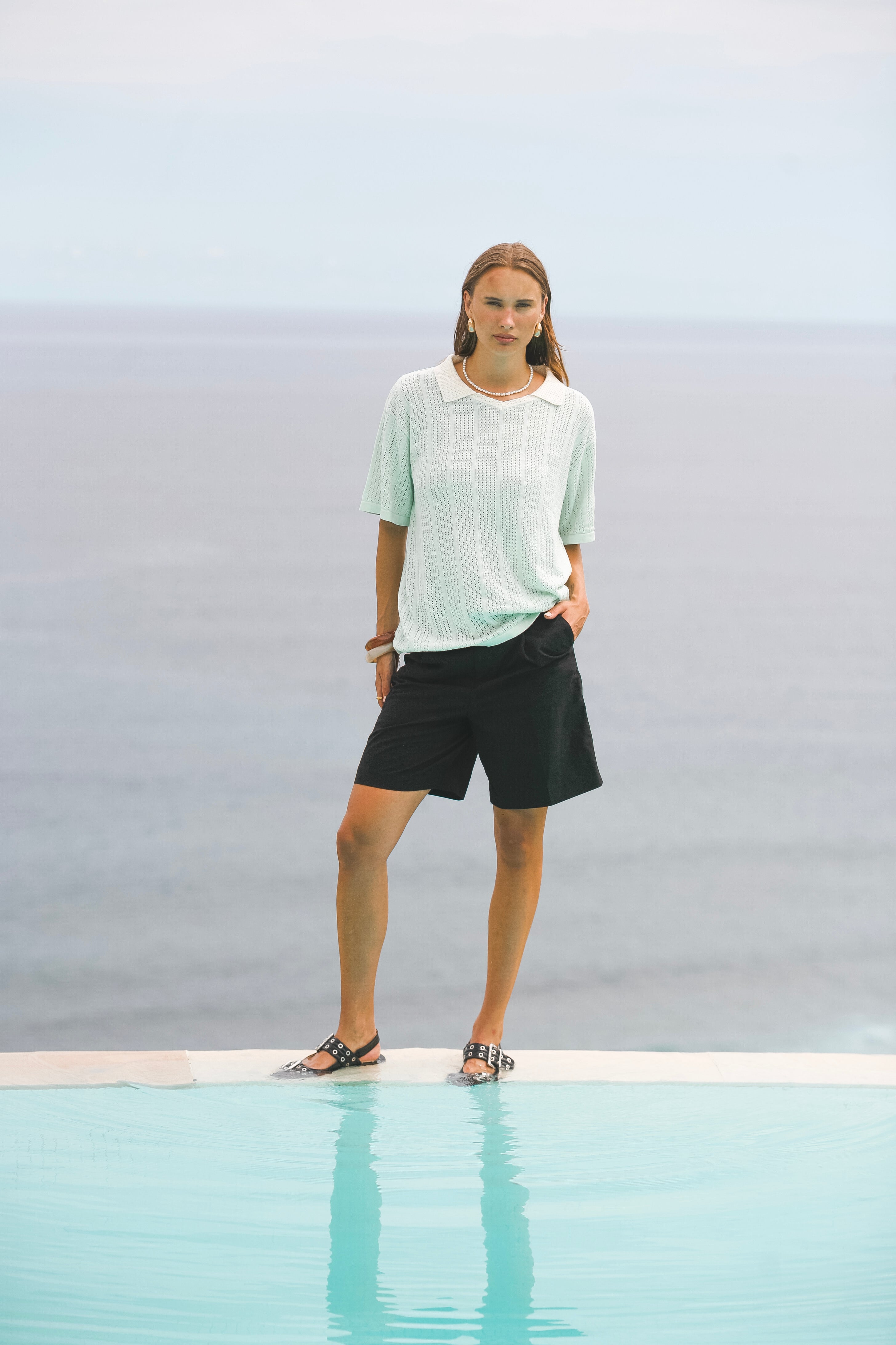 Calmé Club Mint KNITTED JERSEY Tee 321