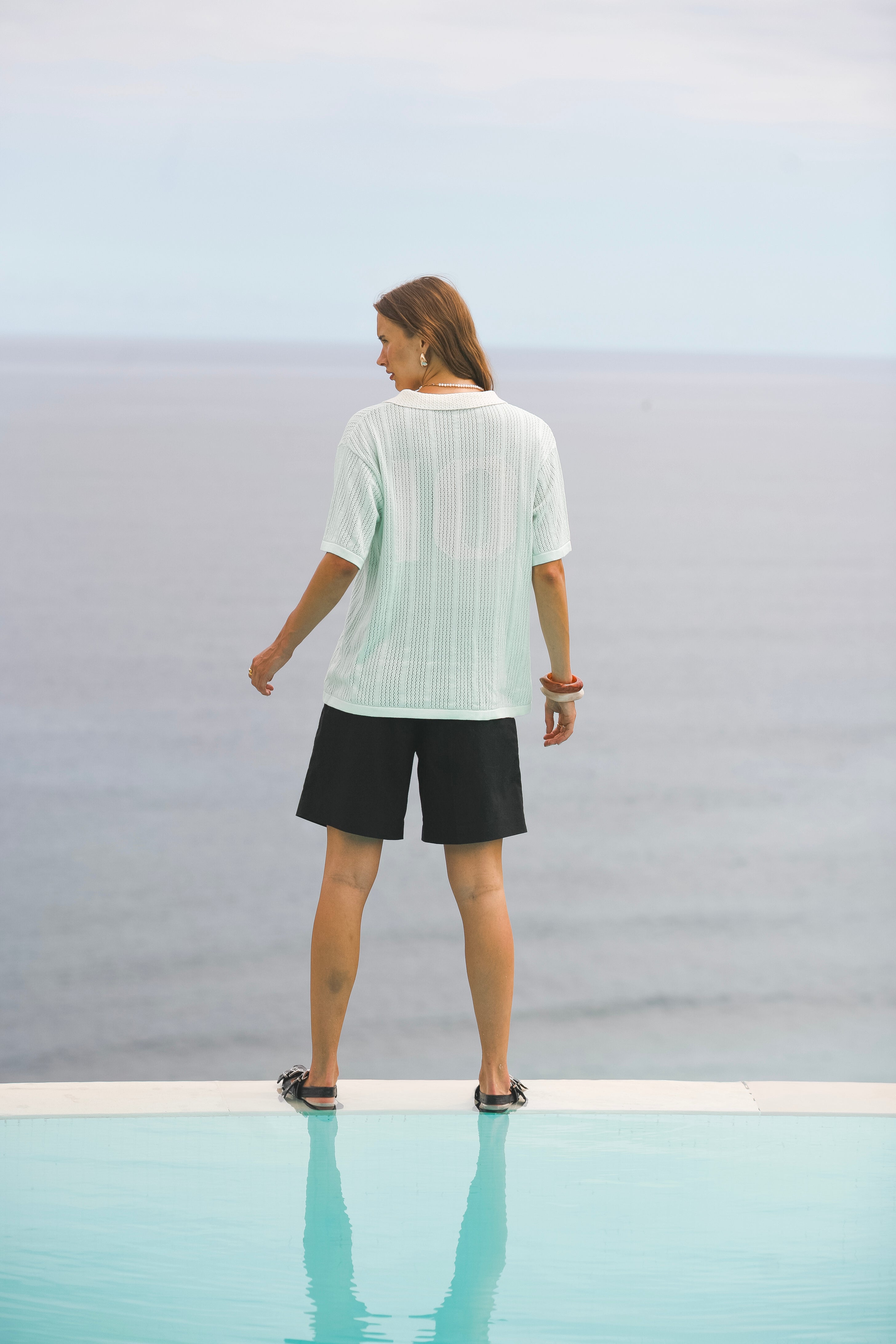 Calmé Club Mint KNITTED JERSEY Tee 321